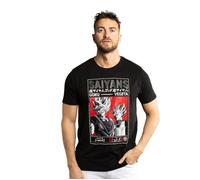 Capslab - T-shirt Homme Coton DRAGON BALL SUPER CAPSLAB - DBS Clothing, Régular, Col rond, Manches courtes - Noir (Pièce) L