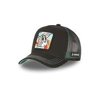 Capslab Tom Black Turquoise Tom and Jerry Trucker Cap - One-Size