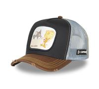 Capslab Tom et Jerry Bleu Marron Casquette de Camionneur Réglable
