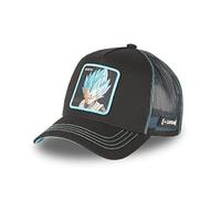Casquette Homme & Femme Dragon Ball SUPER, Casquette Trucker Vegeta, Authentique Anime, Noir, Bleu, Gris, Taille TU