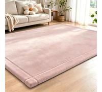 Capslpad Grand tapis de jeu en mousse à mémoire de forme antidérapant en velours de corail épais de 2,5 cm pour salle de jeux pour salle de jeux pour enfants, filles, garçons, tout-petits, enfants
