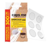 Maxi pack de 300 opercules +30 offertes en papier compostable Caps Me Blanc Blanc G