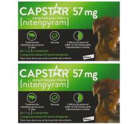 Capstar 57 mg, Comprimé antiparasitaire externe pour chien, bt 6 Comprimé(S) 2x6 pc(s)