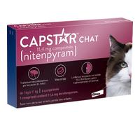 Capstar Chat 11,4mg Nitenpyram 6 Comprimés