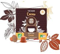 CAPSUL&BIO Thé Noir Cacao - Compatible avec les machines à Capsules Nespresso - 10 Capsules Biodégradables, 100% Végétales - Rapide et Sain - Fabriqué en France.