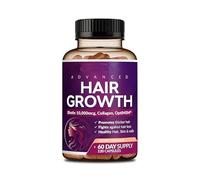 Cápsulas para el crecimiento del cabello, 120 unidades: Contienen biotina y colágeno para promover un cabello más grueso y prevenir su caída.