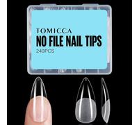 Capsule Americaine Ongle, 12 Tailles Almond Moyen Faux Ongles, Avec Valise De Rangement, Pose Americaine Capsule Pour Diy Nail Art 240 Pièces