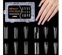 Capsule Americaine Ongle 288 Pcs, Faux Ongles Semi-Mat 12 Tailles, Demi Capsules Ongles Pour Manucure DIY, Mariage, Date - Cadeau Pour Femme, Mère, Petite Amie