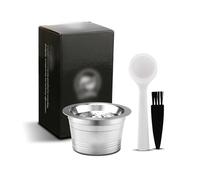 Capsule Café Réutilisable en Acier Inoxydable, Filtre Café Compatible Cafissimo, Argent - Durable 18/8, Facile à Nettoyer, Saveur Améliorée, Écologique