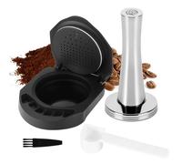 Capsule Cafe Reutilisable, Lot De 2 Capsule Nespresso Rechargeable Dosette Senseo Reutilisable Café Rechargeable Réutilisable Avec 1 Presse 1 Cuillère Et 1 Brosse