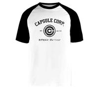 Capsule Corp. T-Shirt À Manches Courtes Unisexe Blanc Baseball Tee