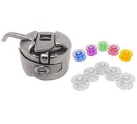 Capsule de bobine + bobines colorées + plastique transparent pour machine à coudre Singer Brillance 6160/6180/6280.