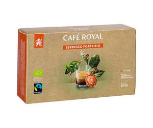 Capsule de café Café Royal Professionnel Espresso Forte Bio - Boîte de 50 - Compatible Nespresso Professionnel