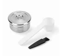 Capsule de café rechargeable pour Delta Q - Filtre à café réutilisable - En acier inoxydable - Avec cuillère et brosse - Compatible avec machine à café Delta Q