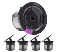 Capsųle de café rechargeables - Gaufre en acier précieux, dosettes avec filtre de qualité, porte-filtre à boisson longue durée, outil de récipient pour la préparation de grains