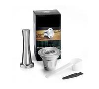 Capsule De Café Réutilisable, Compatible Avec Philips, L'Or Barista LM8012, Dosette Filtrante For Machine À Café, En Acier Inoxydable De Qualité Alimentaire(B 1pcs with Tamper)