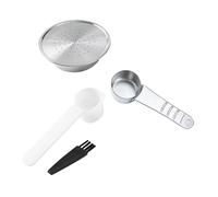 Capsule de Café RéUtilisable + CuillèRe en Acier Inoxydable pour Machine à Capsules de Café Philips Senseo HD7801, Dosettes