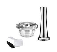Capsule de café réutilisable en acier inoxydable BENFUCHEN compatible avec Bialetti, capsule de café rechargeable pour machine à café Bialetti, avec presse à café