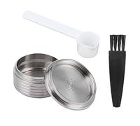 Capsule de café réutilisable en acier inoxydable et brosse, filtre rechargeable facile à nettoyer pour cafetière DELTA Q NDIQ7323