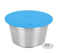 Capsule de café réutilisable en acier inoxydable pour Dolce, avec un bon effet filtrant, pour la maison ou le bureau (Bleu)