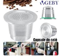 Capsule de café réutilisable en acier inoxydable pour machine Nespresso - Matière: Inox - Forme: Cylindrique