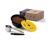 Capsule de café réutilisable RECAFIMIL avec couvercle jaune (60 ml) : filtre à café rechargeable compatible avec les machines Tassimo