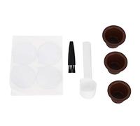 Capsule de café réutilisable Tasse de filtre à café découverte accessoires de machine à café rechargeable pour u lait citoyen maestra maestra taille marron 3 x tasse de filtre à