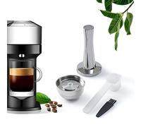 Capsule de café Vertuo réutilisable de 230ml en acier inoxydable et kit de bourrage pour la machine à café Nespresso Vertuoline Next.