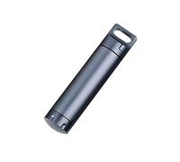 Capsule de survie, Bouteille étanche, Réservoir de conteneur en aluminium EDC Outil d'urgence de survie pour Chasse Camping Alpinisme (Gris Gun, 1PCS)