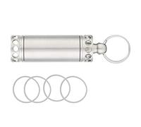 Capsule de survie étanche en acier inoxydable, bouteille de pilules, conteneur de médicaments de camping en plein air, durable, antirouille, mini taille pour aventure, voyage, (M 25,5 cm/10,04 pouces