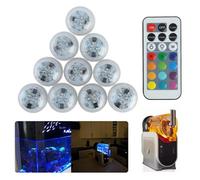 Capsule LED pour Ninja Slushi FS301/FS300, petites bougies chauffe-plat étanches à piles, 13 couleurs et 4 modes et aucune installation, mini lampe RGBW Accessoires pour machine à sushis