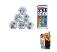 Capsule LED pour Ninja Slushi FS301/FS300, petites bougies chauffe-plat étanches à piles, 13 couleurs et 4 modes et aucune installation, mini lampe RGBW Accessoires pour machine à sushis