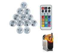 Capsule LED pour Ninja Slushi FS301/FS300, petites bougies chauffe-plat étanches à piles, 13 couleurs et 4 modes et aucune installation, mini lampe RGBW Accessoires pour machine à sushis