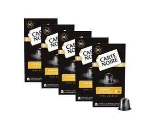 Capsule Nespresso Compatible Café Carte Noire Lungo Classique n°6 - 5 boites - 50 capsules