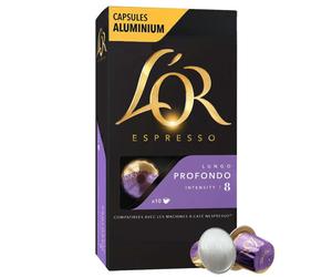Capsule Nespresso Compatible Café L'Or Espresso Lungo Profondo - 10 capsules
