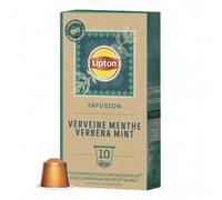 Lipton, Infusion Goût Verveine Menthe, Fraîcheur,Capsules Compatibles Nespresso, Ingrédients d'Origine 100% Naturelle, 10 Capsules