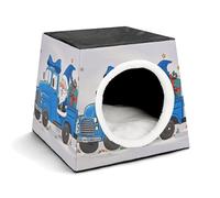 Capsule Pet Waterloo Trucks Livrant des cadeaux Imprimés Pliable Niche pour Chien Chat Cave Doux Chaton Lit Chaud Nid Chinchillas Cachette pour Intérieur Petit et Moyen Animal