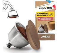 Capsule Rechargeable compatible avec les machines Nescafé Dolce Gusto, Dosette Réutilisable en Inox alimentaire facile à vider et breveté - Made in France