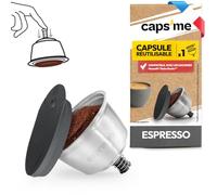 Capsule Rechargeable compatible avec les machines Nescafé Dolce Gusto, Dosette Réutilisable en Inox alimentaire facile à vider et breveté - Made in France - Espresso