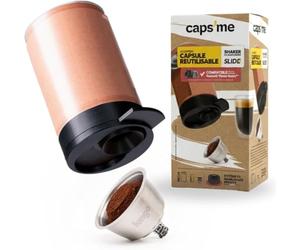 Capsule Rechargeable compatible avec les machines Nescafé Dolce Gusto, Dosette Réutilisable en Inox alimentaire facile à vider et breveté - Made in France (Coffret capsule et boîte)