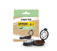 2 capsules de cafe réutilisables Caps Me - compatibles Senseo Noir