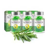 Capsules Bio d'Huile de Romarin P-Beauty avec Biotine & Kératine - 120 Capsules pour Application Externe, Huile Capillaire pour la Croissance des Cheveux & Soins du Cuir Chevelu - Huile Essentielle