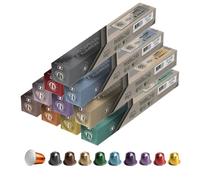 Capsules Café Compatibles Nespresso - Pack Découverte - Intensité 5 à 10 - 100 Capsules Aluminium (10x10) - Torréfaction Artisanale en France - Assortiment d’Arômes Équilibrés