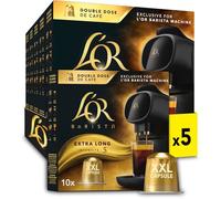 Capsules Café Xxl Extra Long Intensité 5 - Compatibilité Exclusive Barista (5 Paquets De 10 Capsules Aluminium)