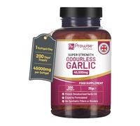 Capsules d'ail inodores de qualité supérieure | 45 000 mg par gélule | 200 gélules (pas de comprimés) Super haute résistance | Extrait d'huile d'ail de première qualité pressé à froid et désodorisé
