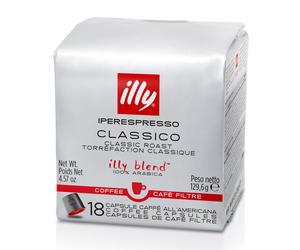 Capsules de café filtre Illy IperEspresso Classico Americano, 18 pièces