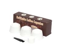 Capsules de café filtre réutilisable y compris nettoyage des pinceaux et des cuillères. Couleur en option pour les amateurs de café. Lot de 3