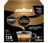 Lavazza, Lot de 16 capsules de café à la mode Mio, 128 capsules de café, avec notes de fruits et fleurs, 100 % arabique, intensité 9, torréfaction moyenne, saveur corporelle et aromatique, 8 paquets