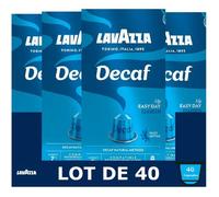 Lavazza, 40 Capsules Café, Capsules Compatibles Avec les Machines Nespresso Original, 4 x Dek cremoso, 4 Paquets de 10 Capsules