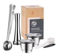 Capsules de café Nespresso réutilisables, tasse en acier inoxydable, rechargeables, filtre de remplissage, ustensiles de café 2pc-ti-TFQ